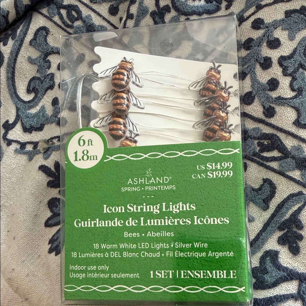 Ashland Bee Icon String Lights with Warm White LEDs
